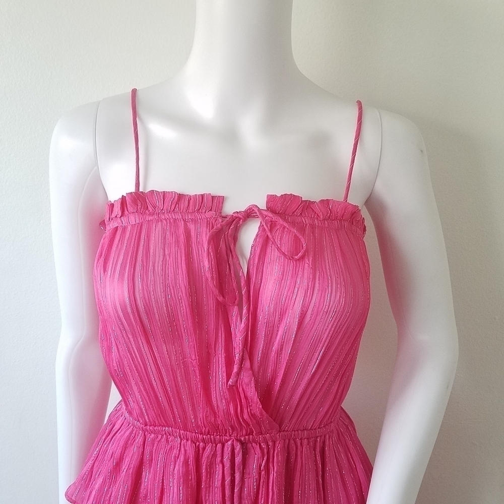 𝅺Tularosa Camellia Dress in Raspberry Sorbet Barbiecore Size XXS - Picture 8 of 14